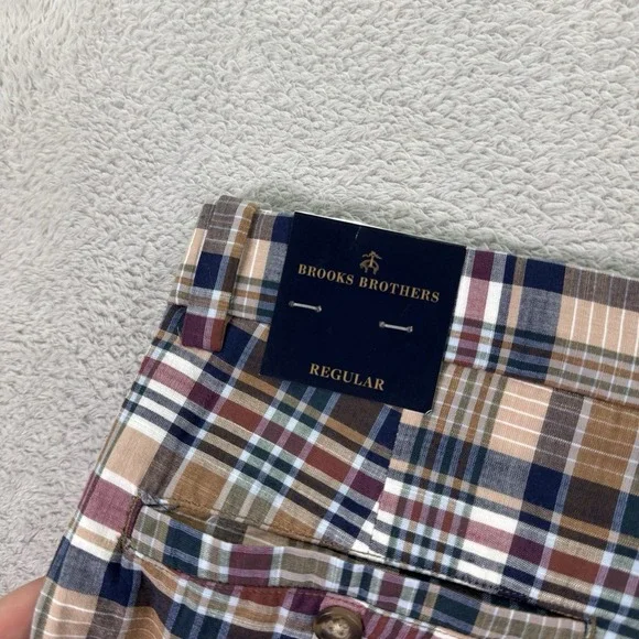 NEW Brooks Brothers Mens 34x32 Indian Madras Plaid Golf Pants Cotton Patchwork - Picture 3 of 12